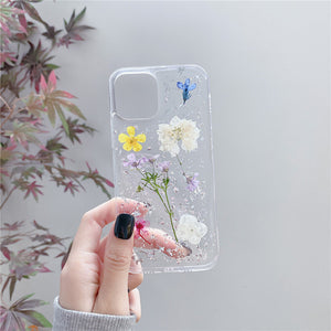 Transform Your Phone with Silver Foil Dried Flowers