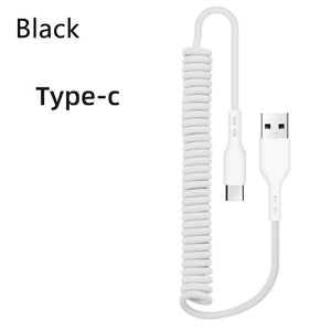 Supercharge Your Charging Experience with Our Fast Charging Car Spring Telescopic Charging Cable